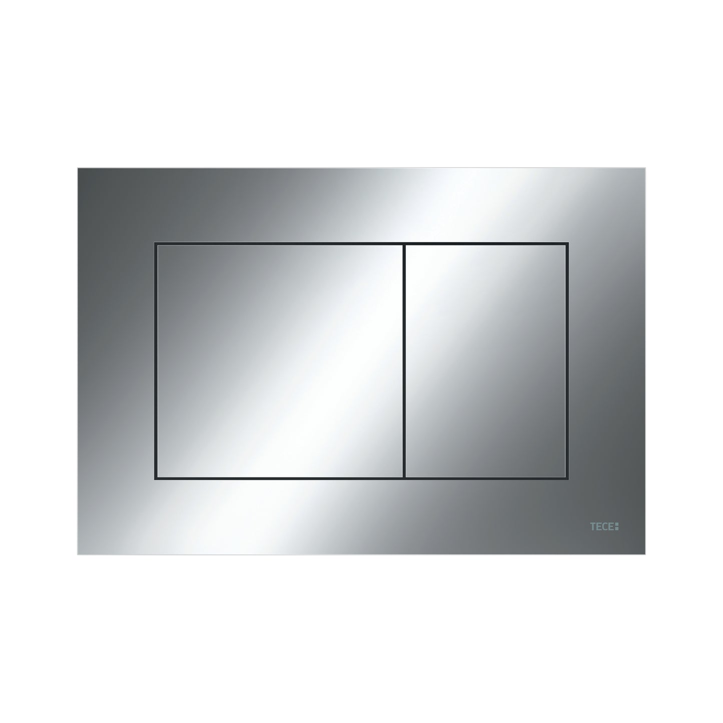 TECENOW PLAQUE DE DÉCLENCHEMENT WC -DOUBLE CHASSE - CHROME BRILLANT