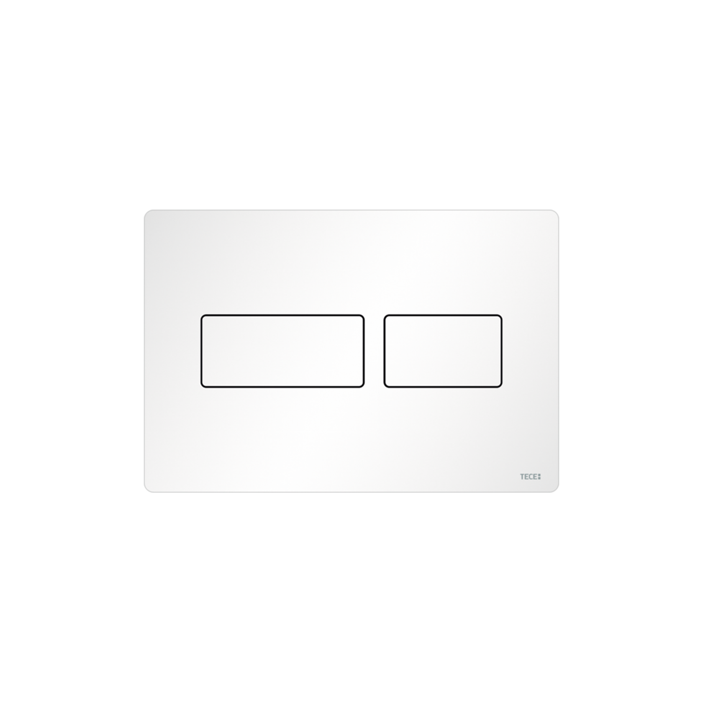 PLAQUE DE DÉCLENCHEMENT WC TECESOLID, DOUBLE TOUCHES, BLANC MAT
