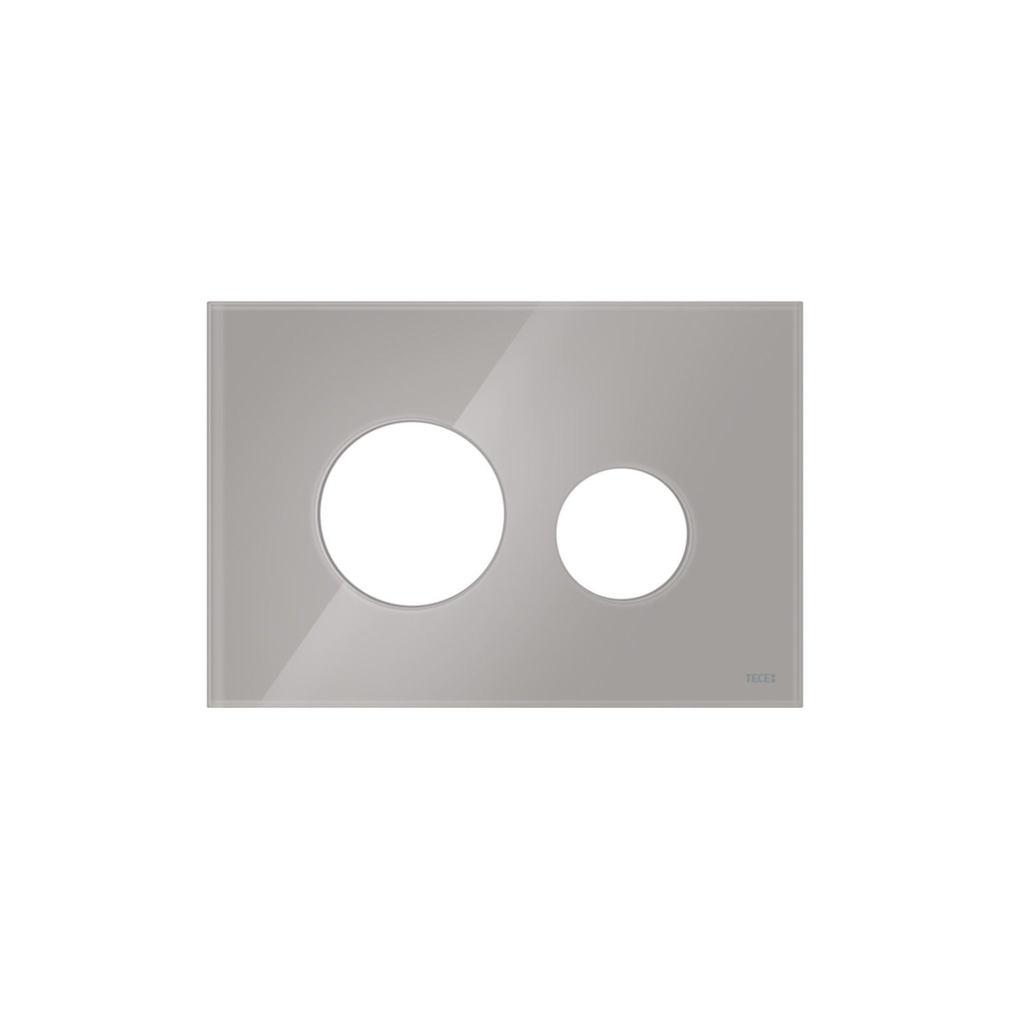 FAÇADE TECELOOP POUR PLAQUE DE DÉCLENCHEMENT WC, VERRE TITANE