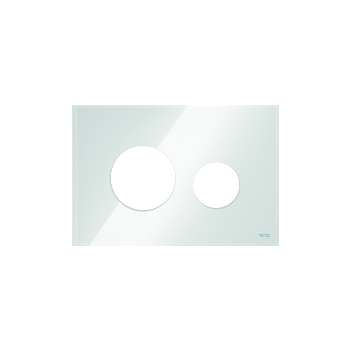 FAÇADE TECELOOP POUR PLAQUE DE DÉCLENCHEMENT WC, VERRE BLANC