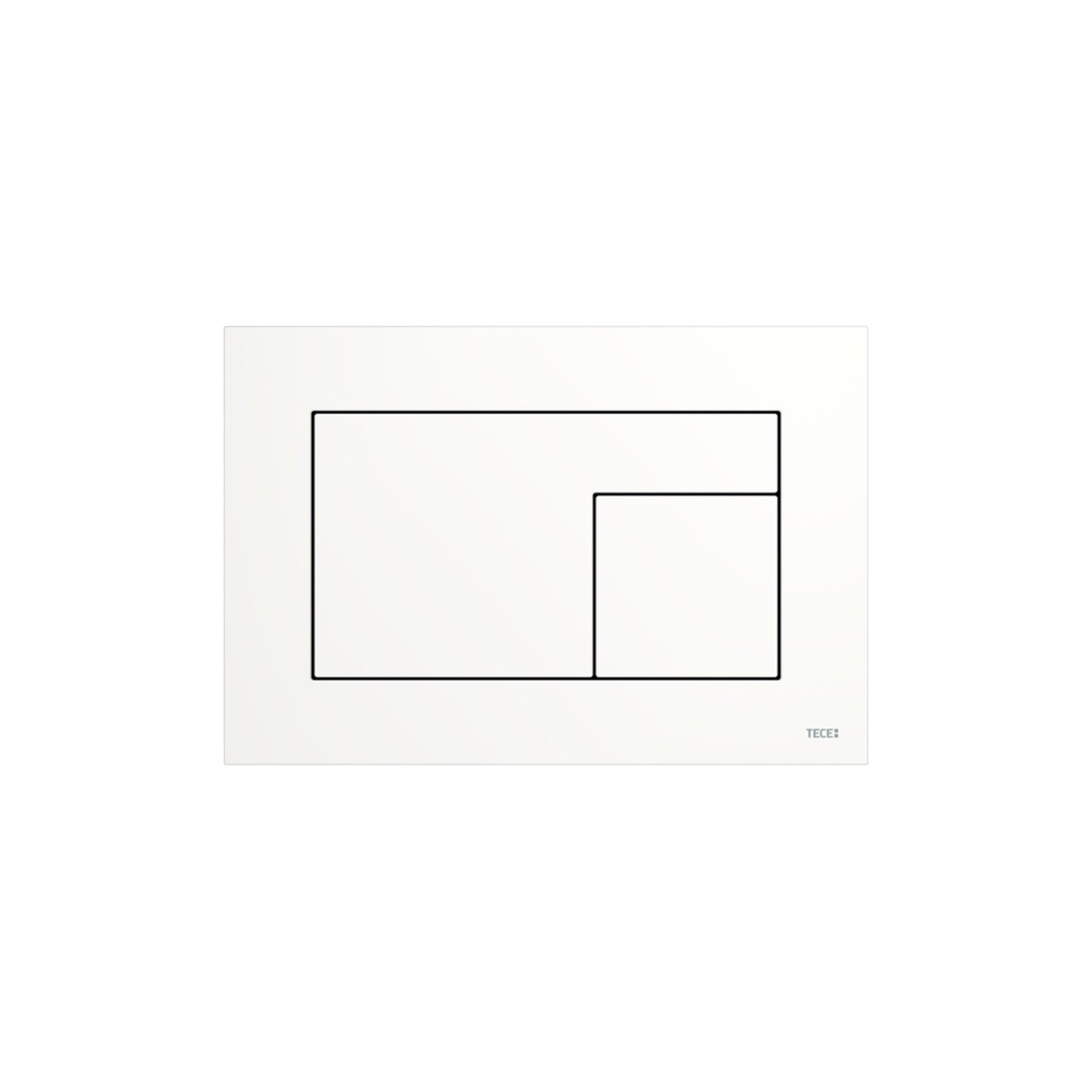 PLAQUE DE DÉCLENCHEMENT WC TECEVELVET, DOUBLE TOUCHES, BLANC