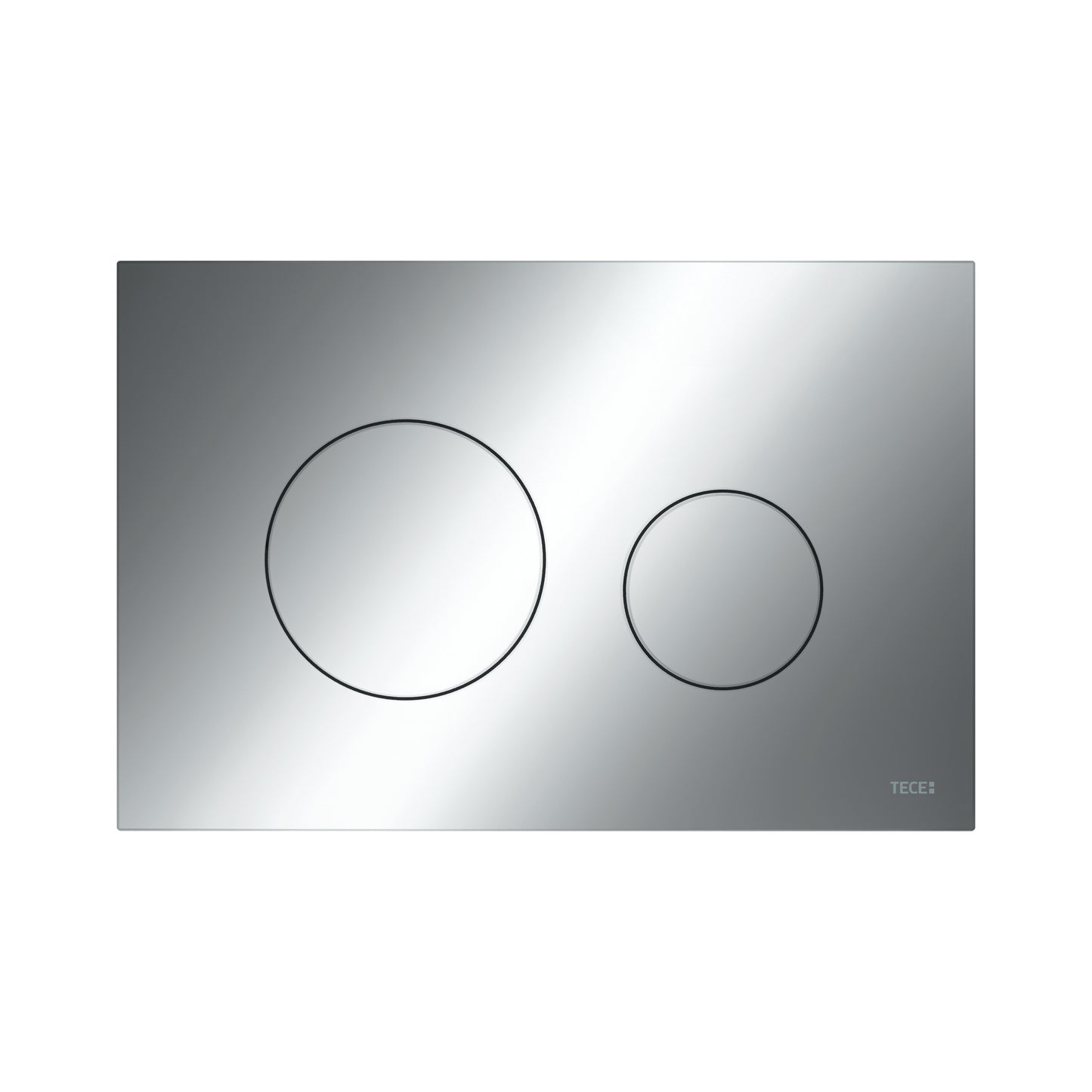 TECELOOP PLAQUE DE DÉCLENCHEMENT WC -DOUBLE CHASSE - SYNTHÉTIQUE - CHROME BRILLANT