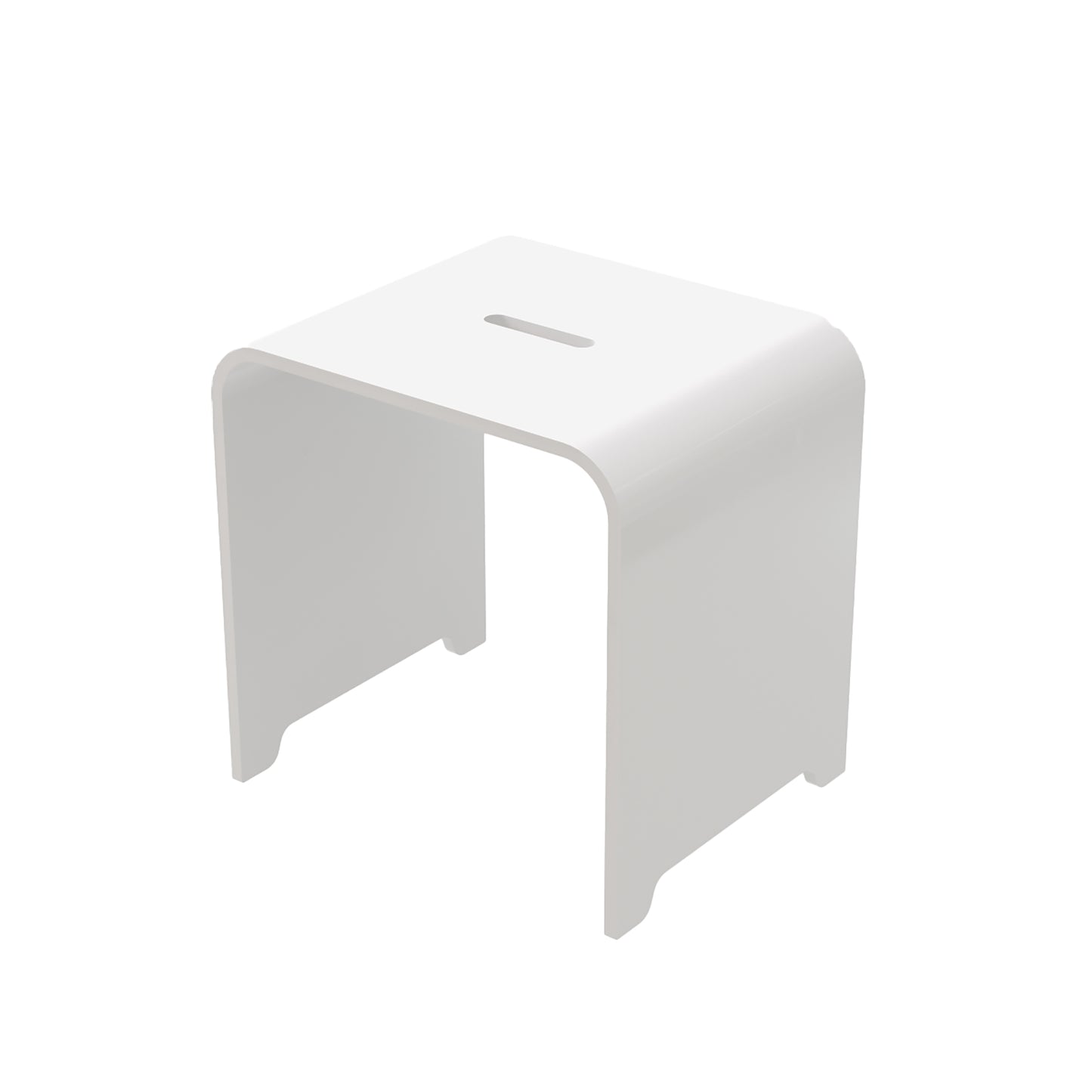 SOLID TABOURET (31X38X38CM) - BLANC
