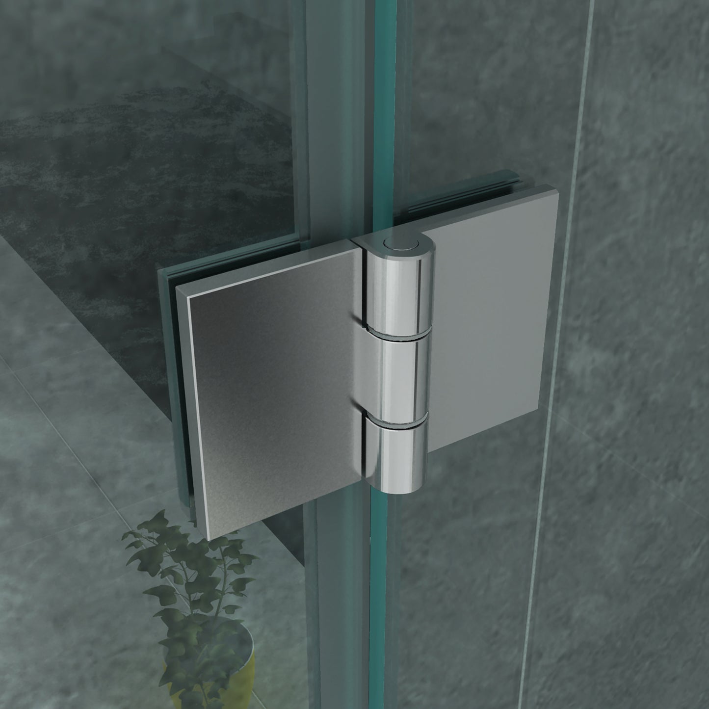 ALONI CABINE DE DOUCHE AVEC PORTE BATTANTE, PAROI FIXE ET PAROI LATÉRALE – TRAITEMENT ANTI-CALCAIRE – RÉVERSIBLE – VERRE DE SÉCURITÉ 8?MM – 90X120X195?CM – CHROME – VERRE CLAIR