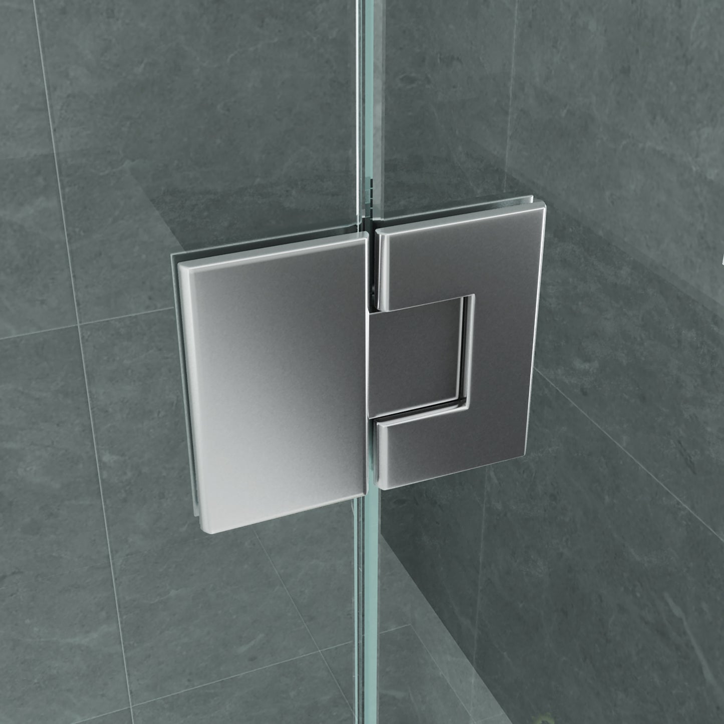 ALONI CABINE DE DOUCHE AVEC PORTE BATTANTE, 2 PAROIS FIXES ET PAROI LATÉRALE – TRAITEMENT ANTI-CALCAIRE – RÉVERSIBLE – VERRE DE SÉCURITÉ 8?MM – 90X120X195?CM – CHROME – VERRE CLAIR