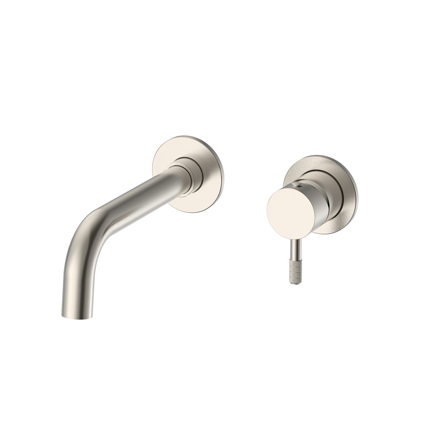 STRIA ÉLÉMENT DE FINITION MITIGEUR LAVABO – DÉMARRAGE À FROID – ENCASTRÉ – POIGNÉE AVEC STRUCTURE STRIÉE RAFFINÉE – SANS BONDE – ACIER INOX BROSSÉ