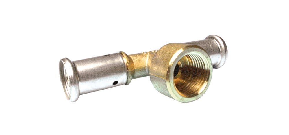 Henco T-stuk messing 26-1/2F-26 vue 1
