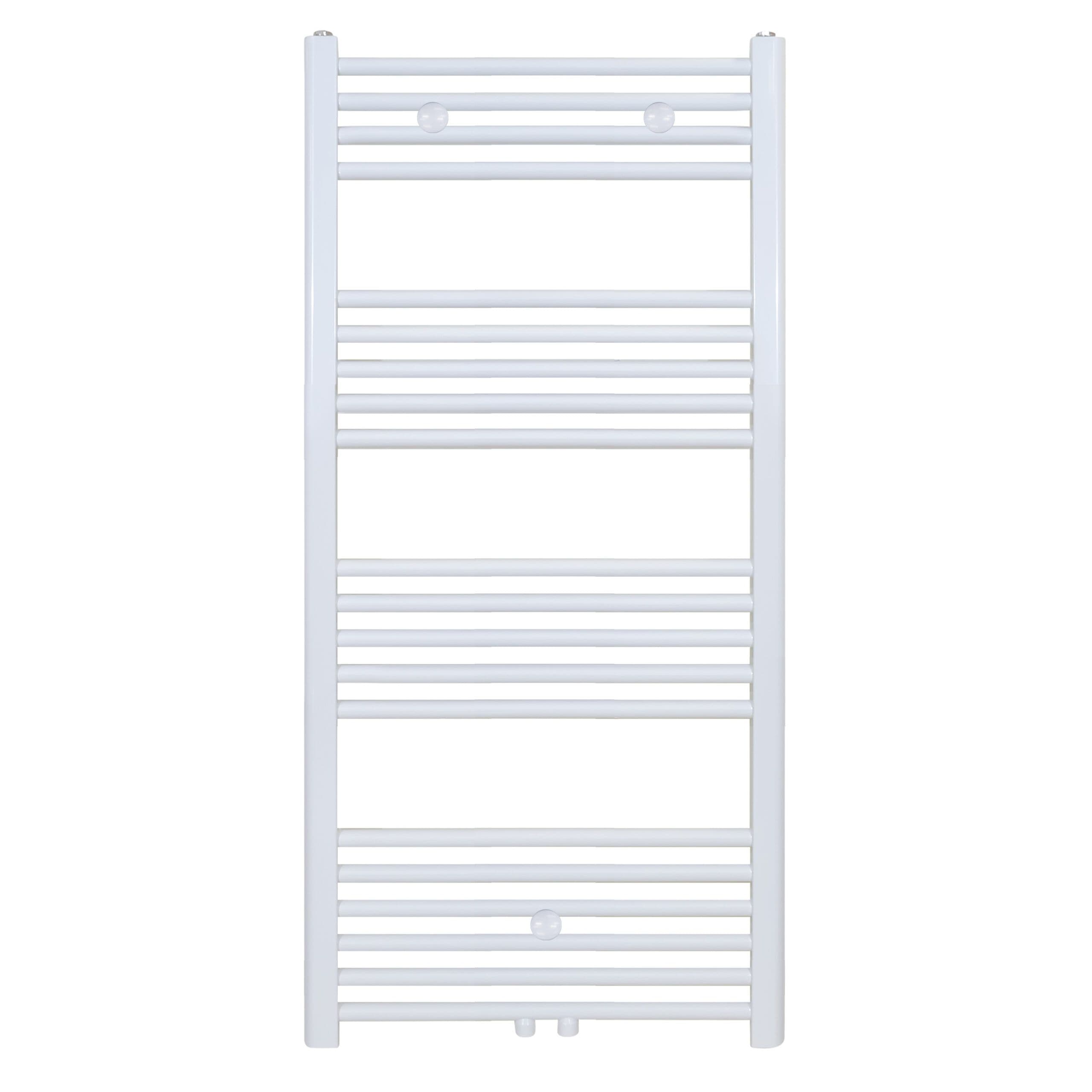 BELRAD HANDDOEKDROGER - LINKS-RECHTS/MIDDENAANSLUITING - 458 WATT - 1200X400CM - GLANZEND WIT vue 1