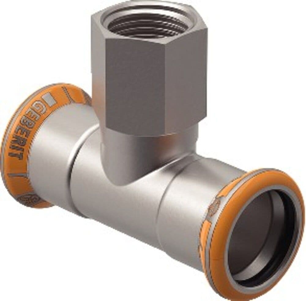 Geberit Mapress Therm T-stuk met binnendraad 22-1/2" F-22 vue 1