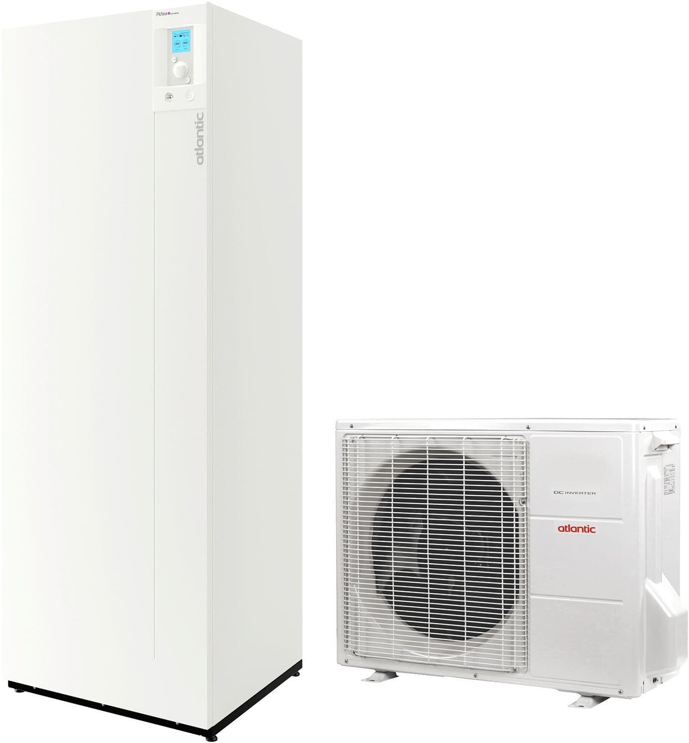 WP LUCHT/WATER+INGEB.BOILER 190L ALFEA EXTENSA DUO 10KW CONNECTED ATLANTIC ERP CV A+ ERP WW A vue 1