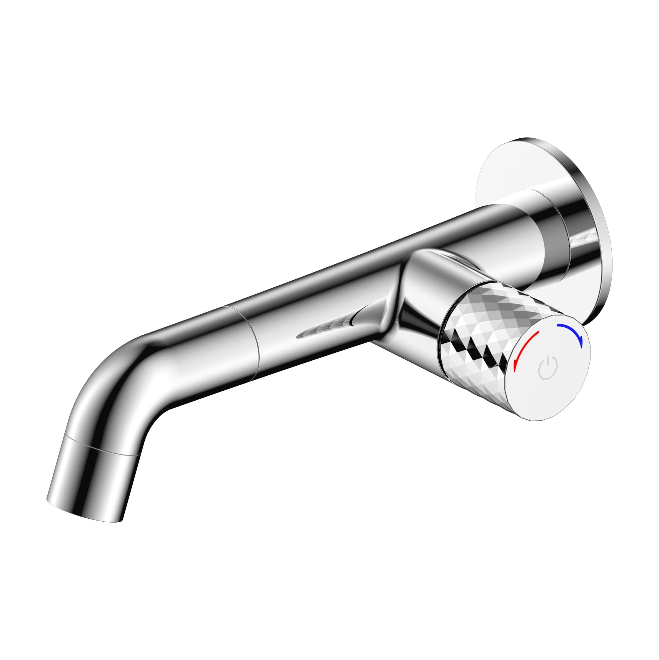 ALONI FLOW WASTAFELMENGKRAAN - DRUKKNOP - INBOUW - CHROOM vue 1