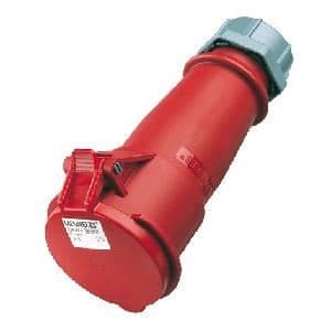 Koppelstekker 32A 4 polig 6u 400V Rood IP44 vue 1