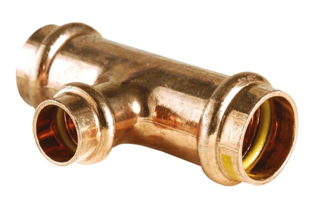 Conex Bänninger raccord à sertir Profil B cuivre gaz Té réduit 22-15-22 vue 1