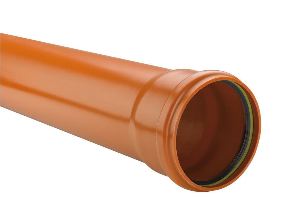 Kabelwerk Eupen Eucarigid-RE SN2 tube d'égouttage PVC Benor D125 x 3,2 mm L 5 m orange vue 1