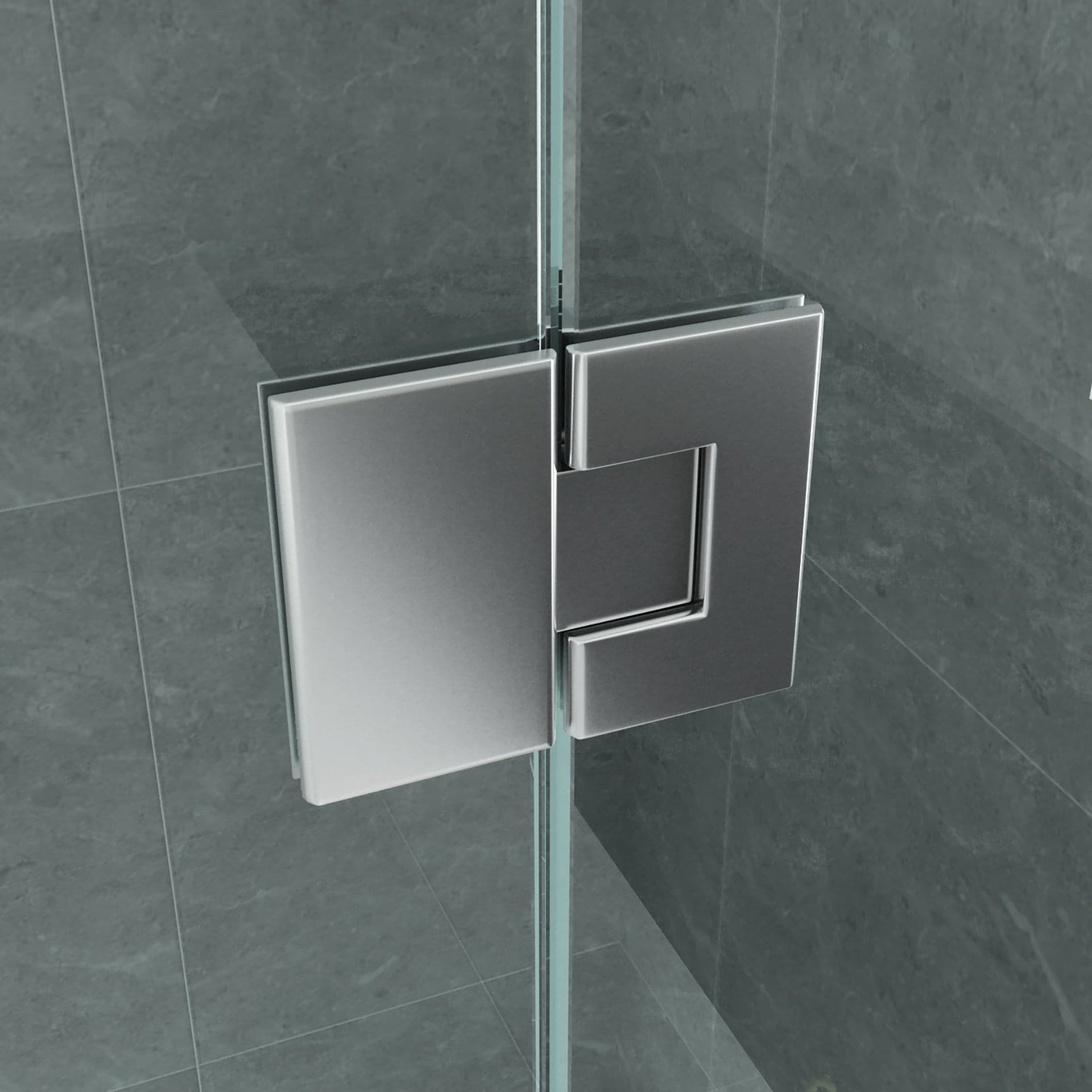 ALONI DOUCHECABINE - DRAAIDEUR, 2 VASTE WANDJES EN ZIJWAND - 900 X 1200 X 1950MM - CHROOM - HELDER GLAS vue 1