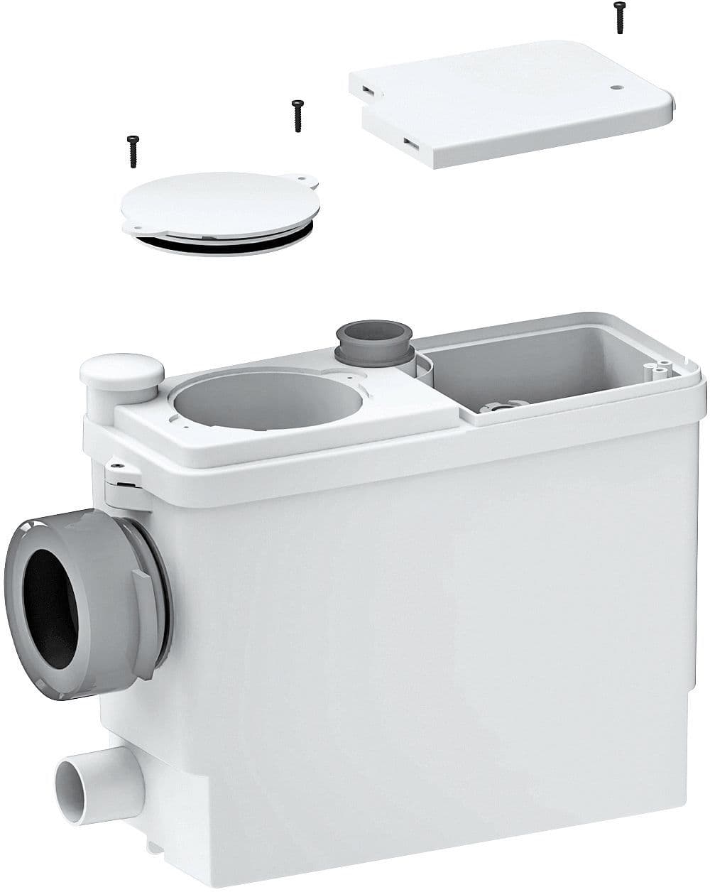 VERGRUIZER V.WC+BIDET+LAVABO+DOUCHE SANIPACK INBOUW WIT vue 1