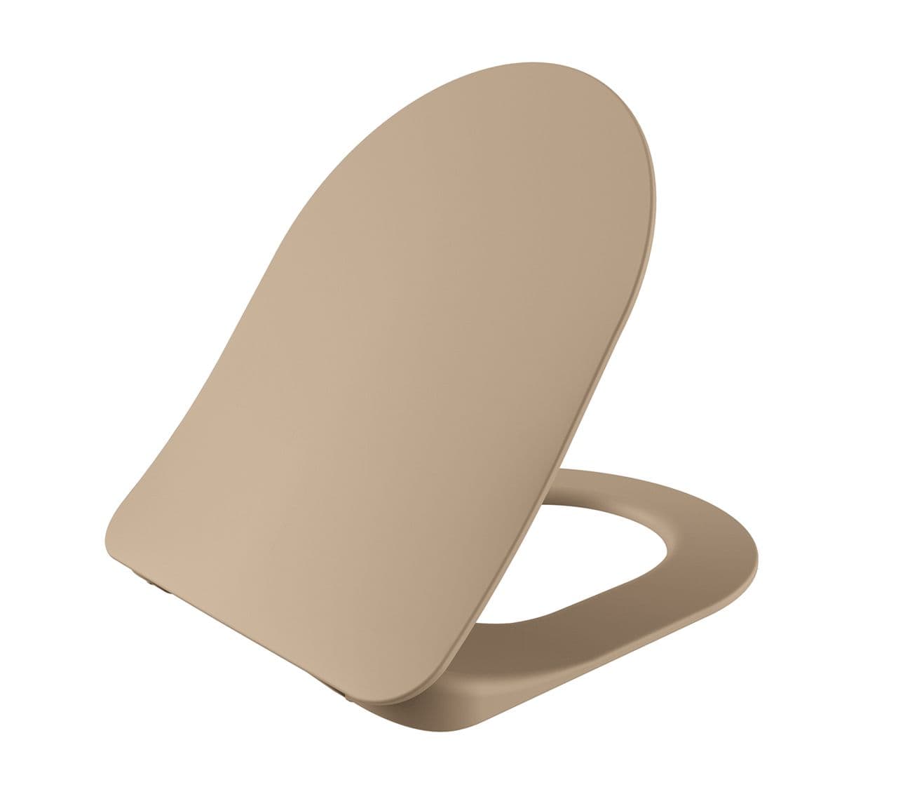 CREAVIT DUCK ABATTANT WC - MODÈLE D - DESIGN FIN - FREIN DE CHUTE - DÉCLIPSABLE - DUROPLAST - CHARNIÈRES EN INOX - CAPPUCCINO MAT vue 1