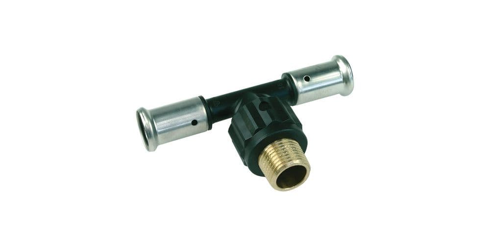 Henco PVDF tee 16-1/2M-16 vue 1