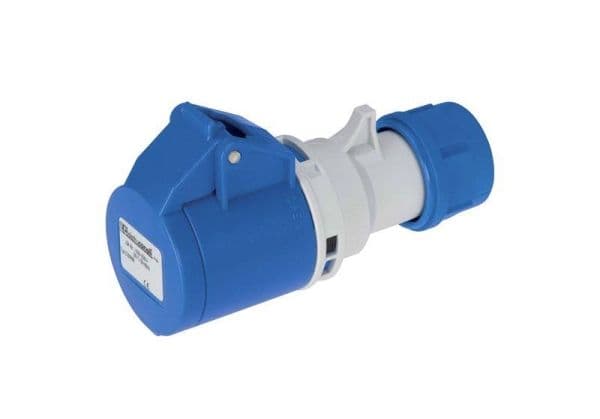 Quick assembly straight socket IP44 220V 3P + T 16A vue 1