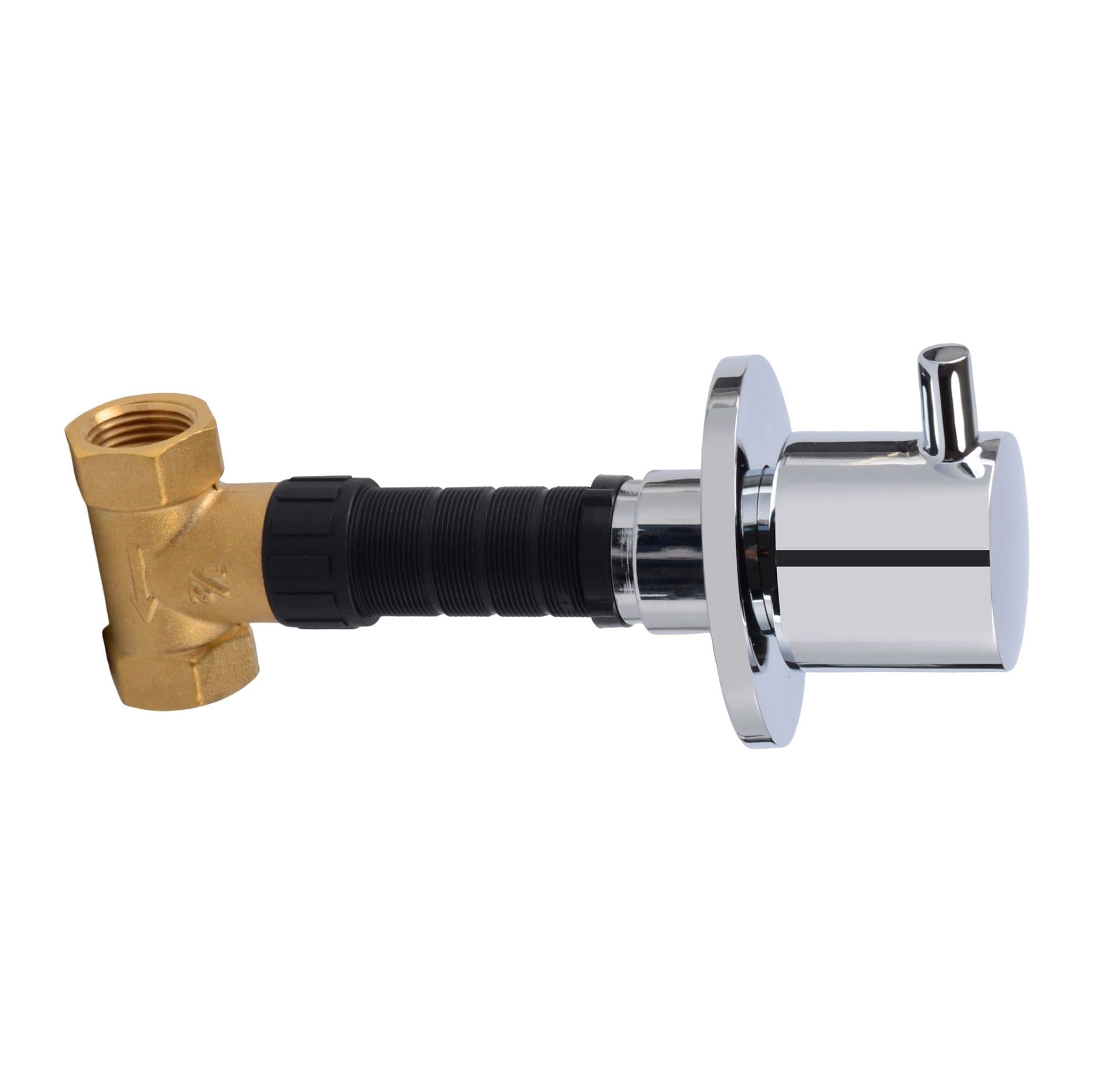 ALONI STOPKRAAN - INBOUW - 1/2" X 1/2" - CHROOM vue 1
