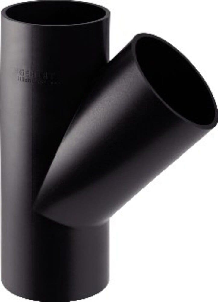 Geberit décharge en PE Té simple 45° 90x40 vue 1