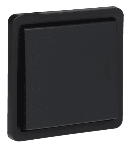 Splashproof two-way switch 10 A screw terminals, black vue 1