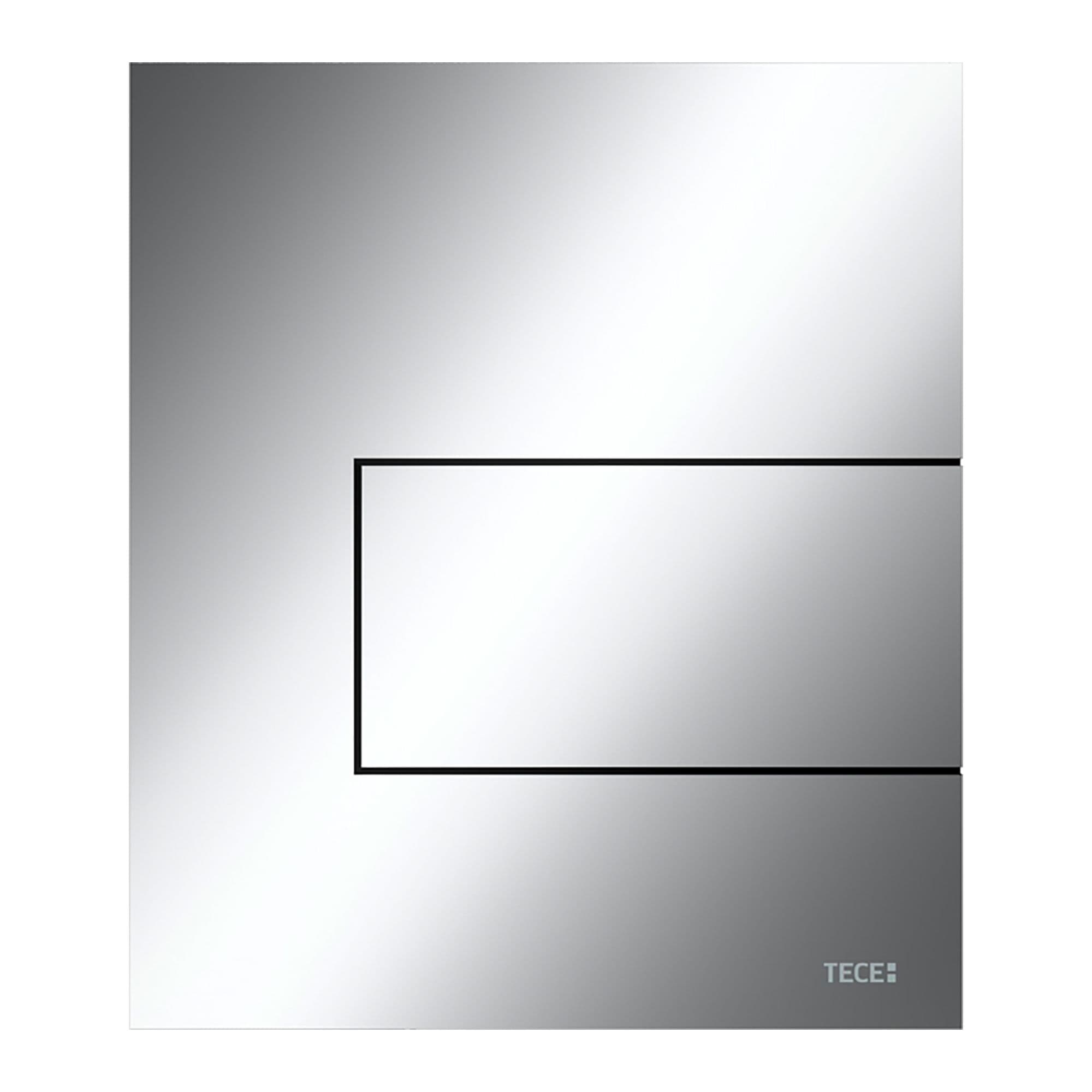 TECESQUARE METAL - PLAQUE DE DÉCLENCHEMENT URINOIR - CARTOUCHE INCLUSE - INOX - CHROMÉ BRILLANT vue 1
