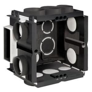 Q range Econ flush-mounting box without drafts 50mm depth 60 x 60 x 50mm with 4 screw holes vue 1