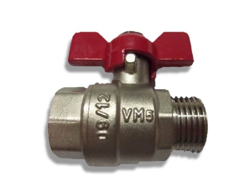 robinet à bille passage intégral manette papillon 3/8" MF vue 1