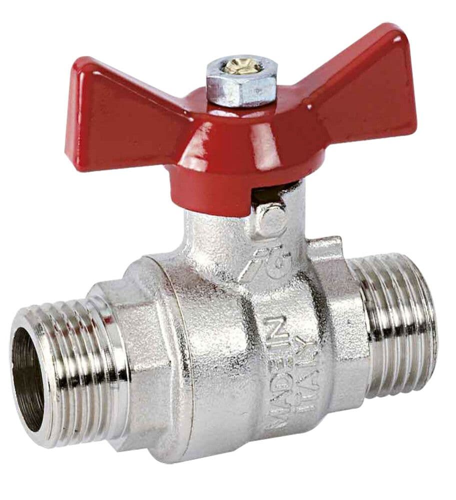 robinet à bille passage intégral manette papillon 3/4"MM vue 1