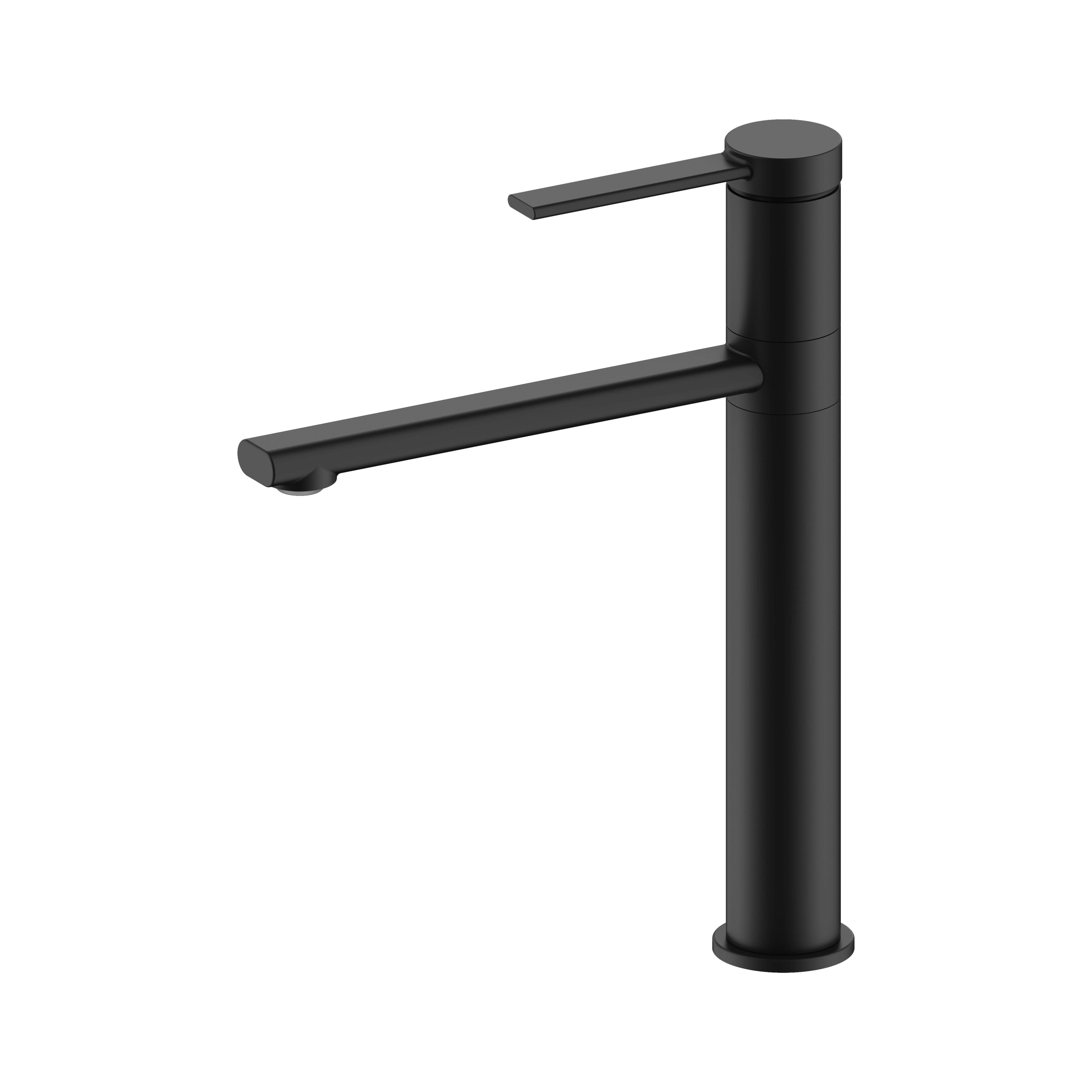 ALONI EDGE MITIGEUR DE LAVABO - HAUT - BEC PIVOTABLE - NOIR MAT vue 1