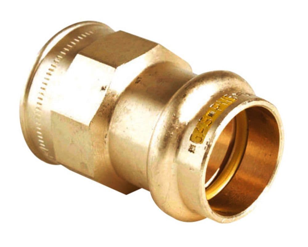 Conex Bänninger raccord sertir profil B cuivre gaz mamelon FF 15x3/4 vue 1