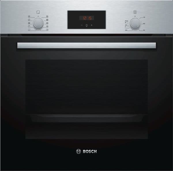 Four serie 2 multifonction 60cm, classe A, 7 modes de cuisson, EcoClean Direct, display Rouge, Inox vue 1