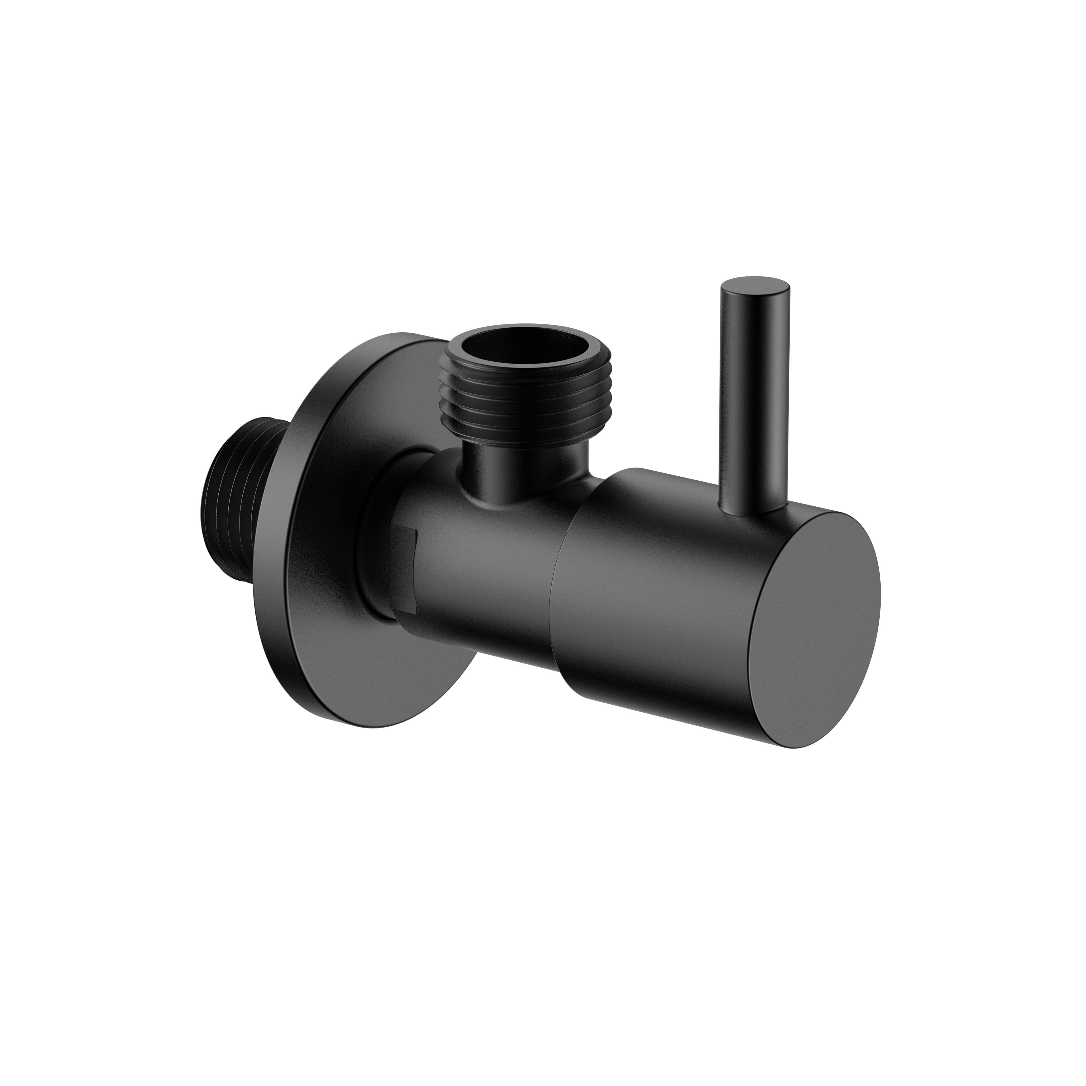 UNIFORMA HOEKSTOPKRAAN - 1/2" X 3/8" - MAT ZWART (PVD) vue 1