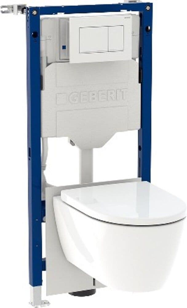 Geberit systemfix set element 112cm inbouwreservoir duwplaat iCon hang-WC vue 1