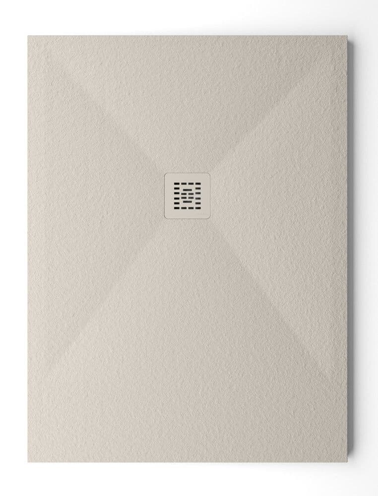 Arblu Trendy receveur de douche 1600 x 900 x 30 mm - avec bonde de vidage BLU PLUS et couvre-bonde en blanc vue 1
