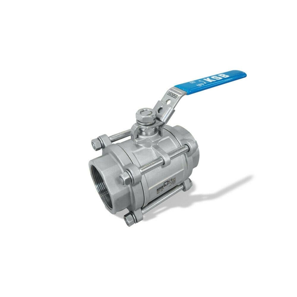 KSB robinet à bille écrou flottant acier inoxydable PTFE siège 1/2" vue 1