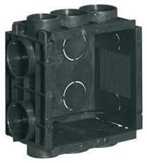 60 x 60 x 50mm flush-mounting box with 2 screws vue 1