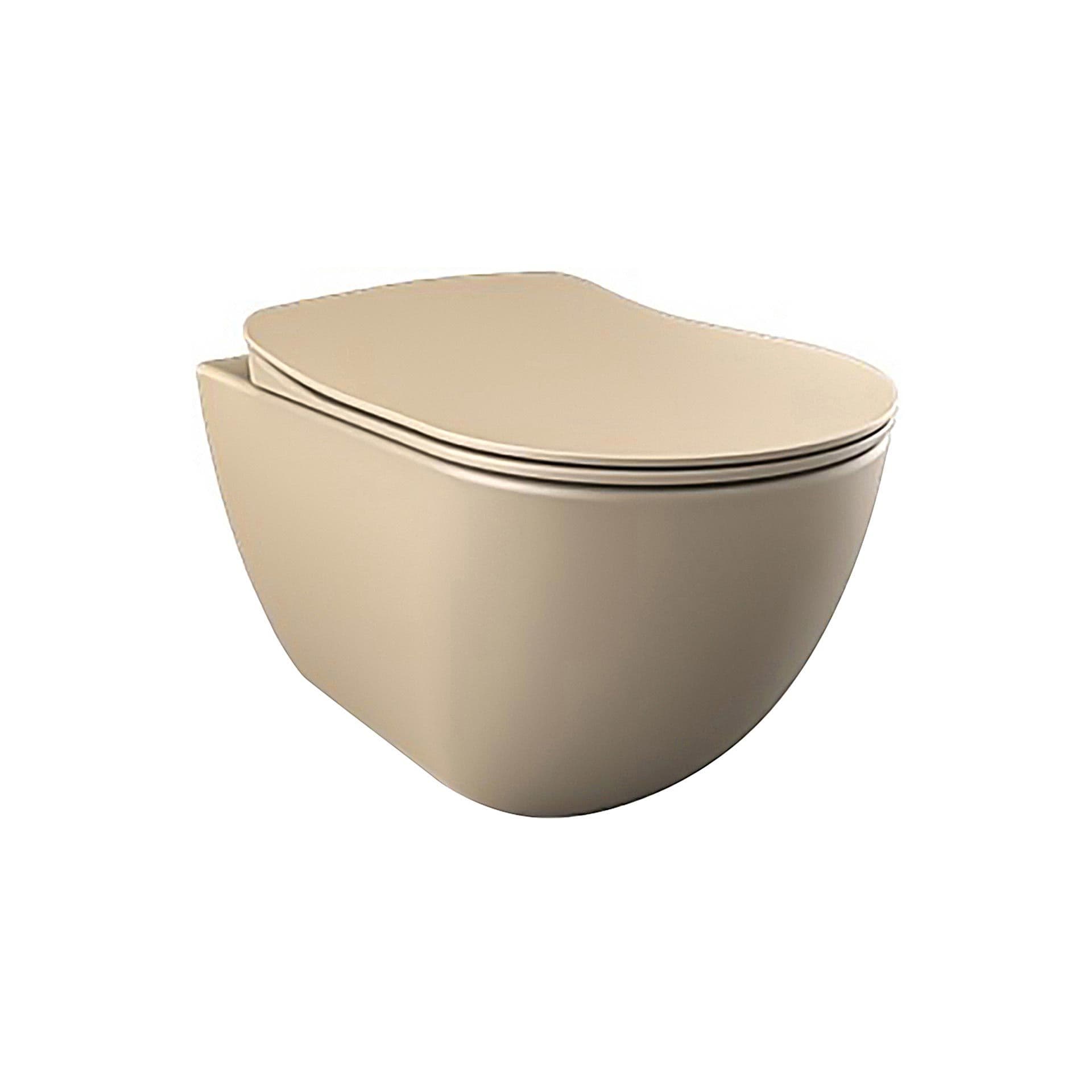 CREAVIT FREE HANGTOILET  - RANDLOOS - ZONDER ZITTING - MAT CAPPUCCINO vue 1