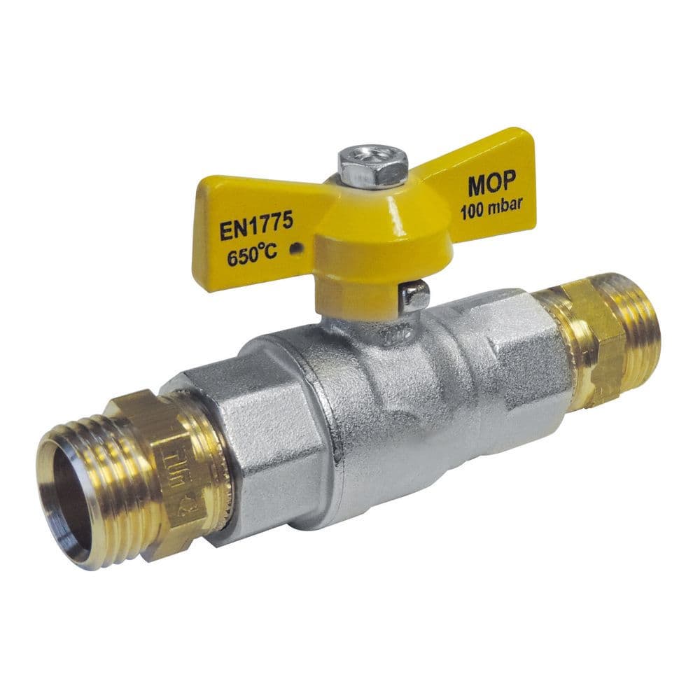 Van Marcke robinet d'arrêt gaz natural ARGB 1/2" M chromé vue 1