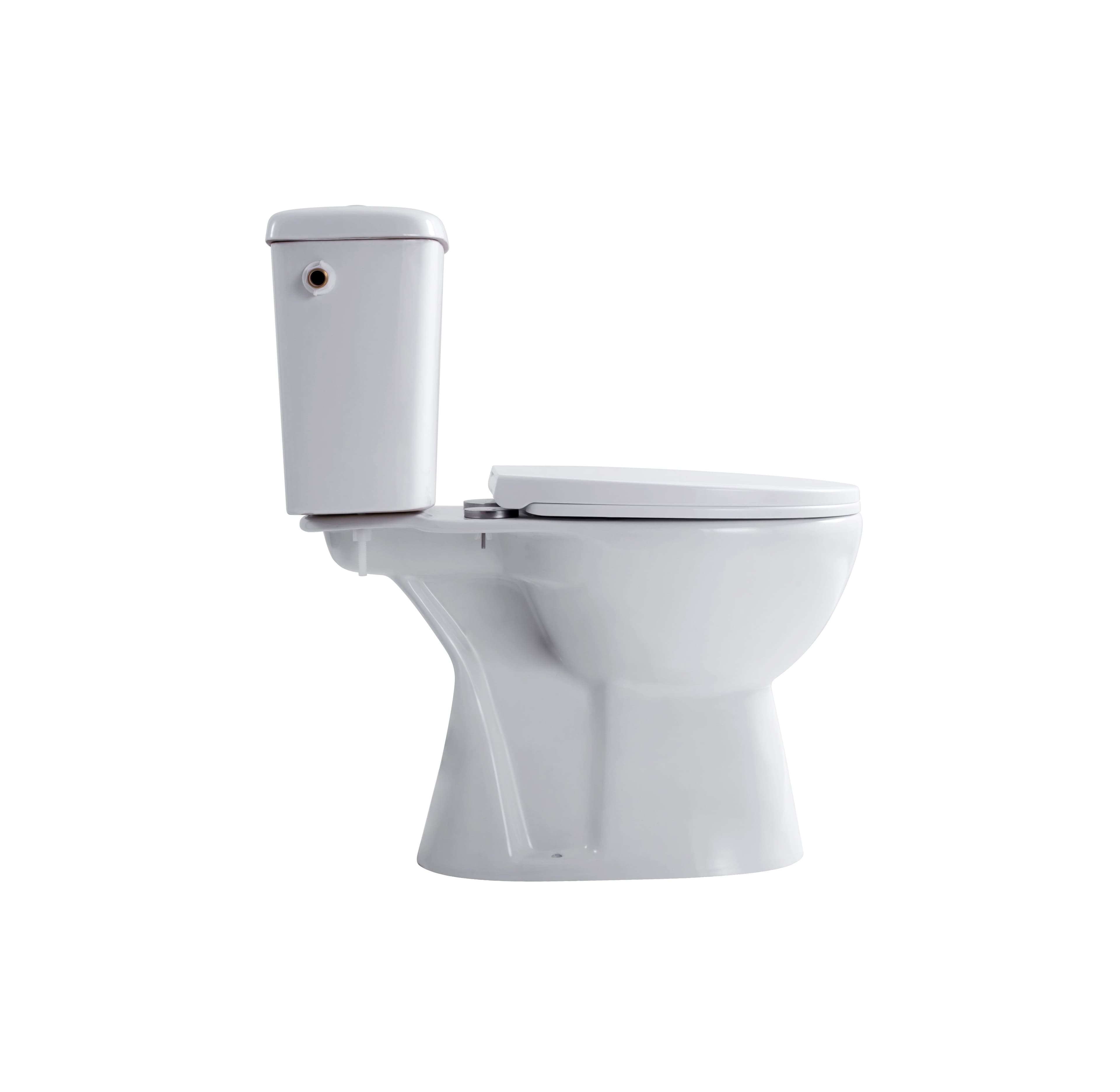 ALONI PRO DUOBLOK - STAAND TOILET - RANDLOOS - S-TRAP - VLOERUITLAAT - MET RESERVOIR - MET SPOELMECHANISME - DUBBELE SPOELFUNCTIE 4/6L - MET ZITTING - SOFTCLOSE - QUICK RELEASE - 39X73X67 CM - WIT vue 1