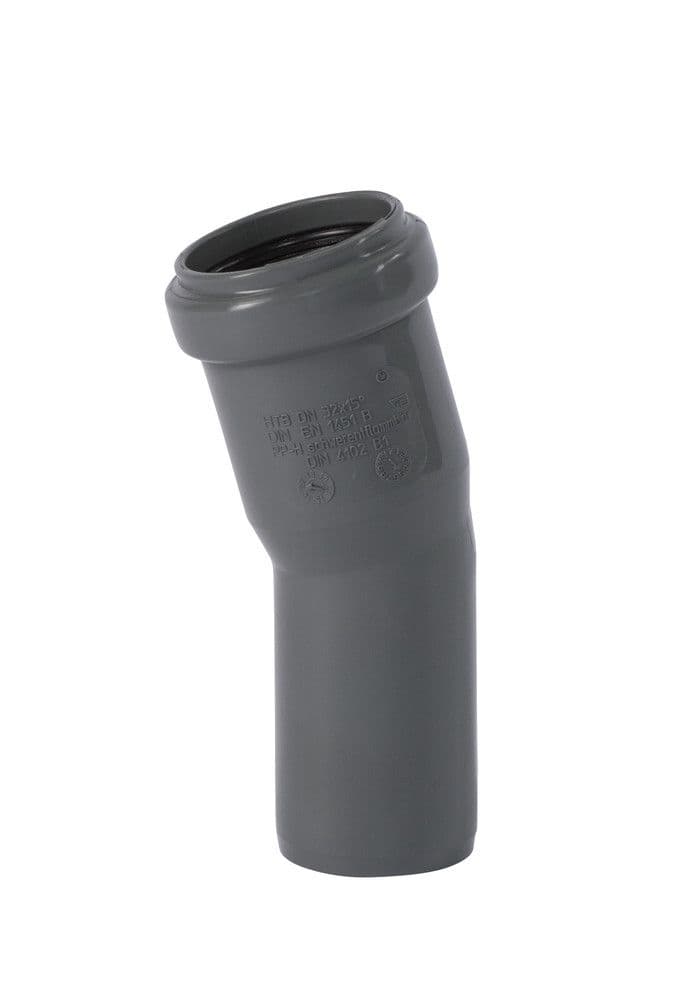 Ostendorf Kunststoffe HT-Safe B coude 15° PP D 75 mm gris vue 1
