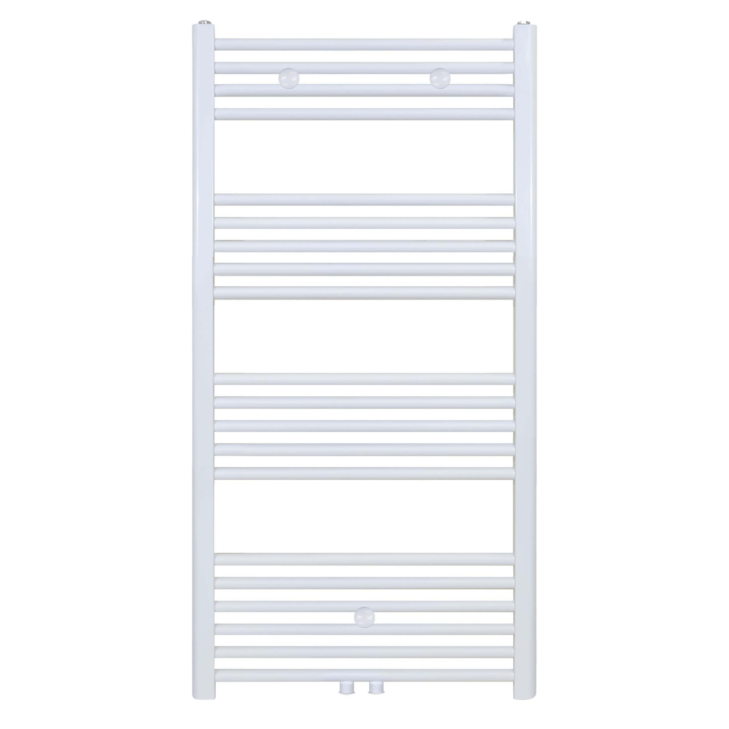 BELRAD HANDDOEKDROGER - LINKS-RECHTS/MIDDENAANSLUITING - 616 WATT - 1200X600CM - MAT WIT vue 1