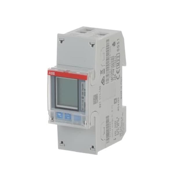 Energiemeter B serie 1 x 230Vac, 65A, pulse, B (cl 1), Steel vue 1