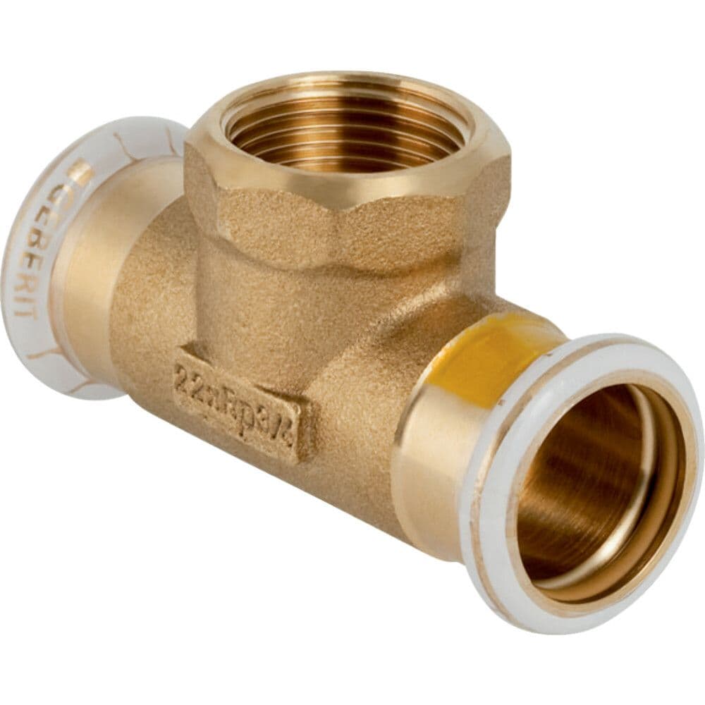 Geberit Mapress raccord à sertir en cuivre pour gaz Té intérieur 15-1/2-15 vue 1