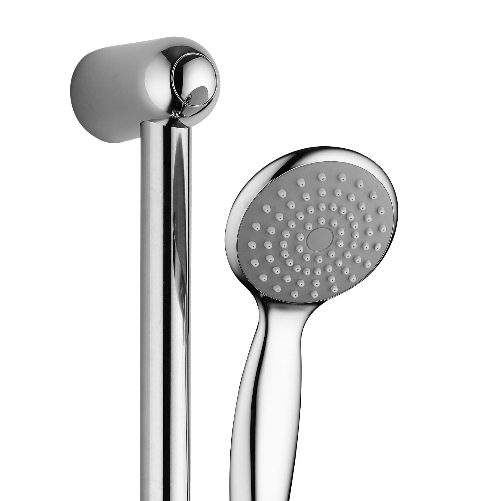 ALONI NEW MONO DOUCHEGLIJSTANGSET COMPLEET - MET HANDDOUCHE 1 FUNCTIE, DOUCHESLANG METAAL EN ZEEPHOUDER - CHROOM vue 1