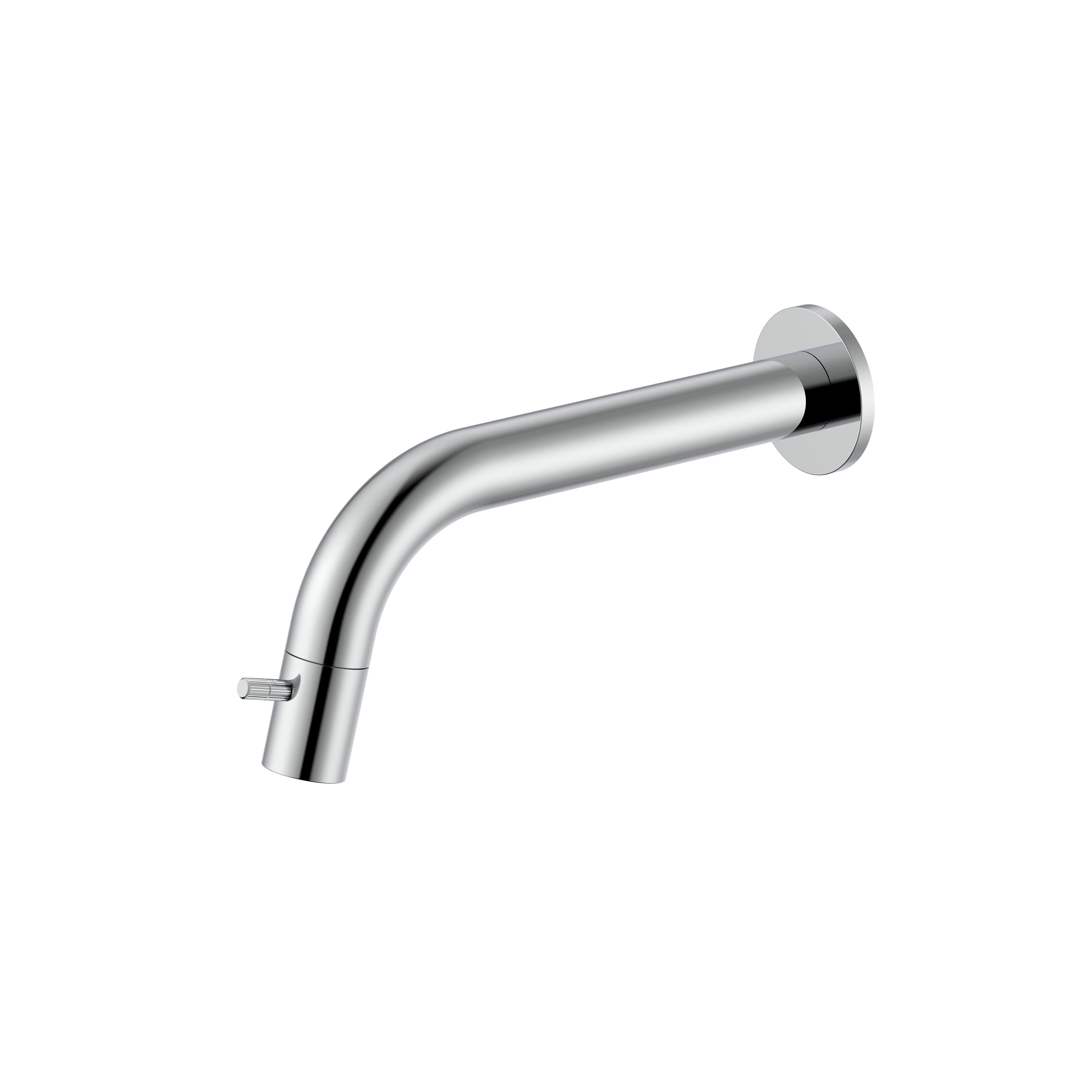 STRIA KOUDWATERKRAAN - WANDMONTAGE - INKORTBAAR - KNOP MET VERFIJNDE RIBBELSTRUCTUUR - ZONDER AFVOERPLUG - CHROOM vue 1