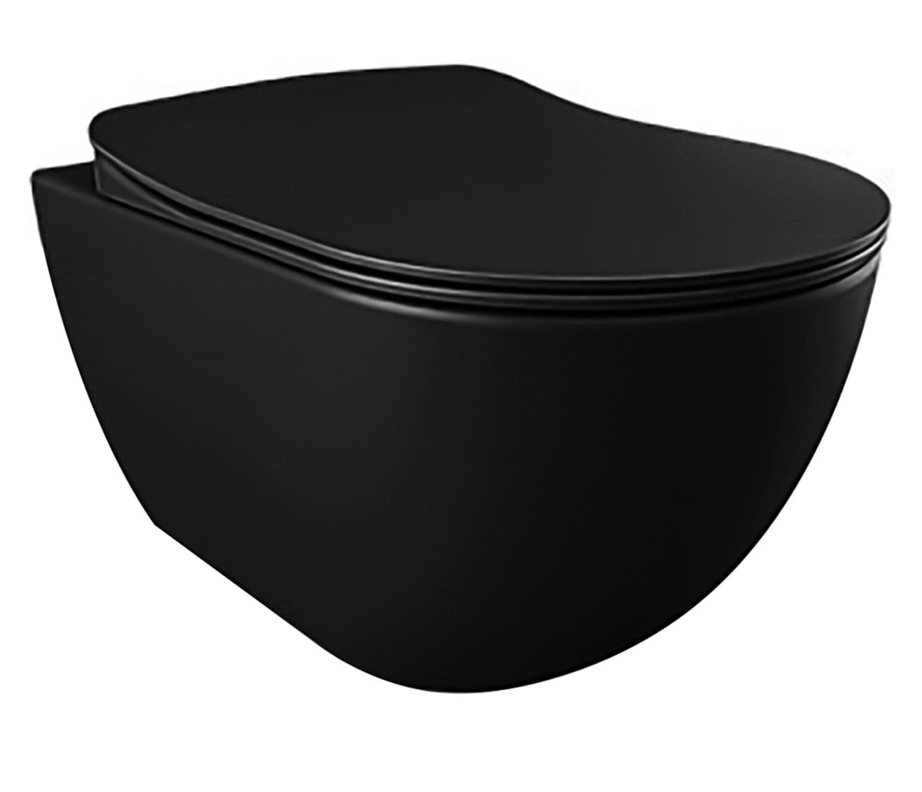DESIGN OPHANG WC - MAT ZWART vue 1