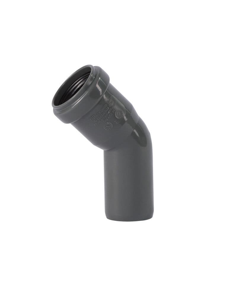 Ostendorf Kunststoffe HT-Safe B coude 45° PP D 125 mm gris vue 1