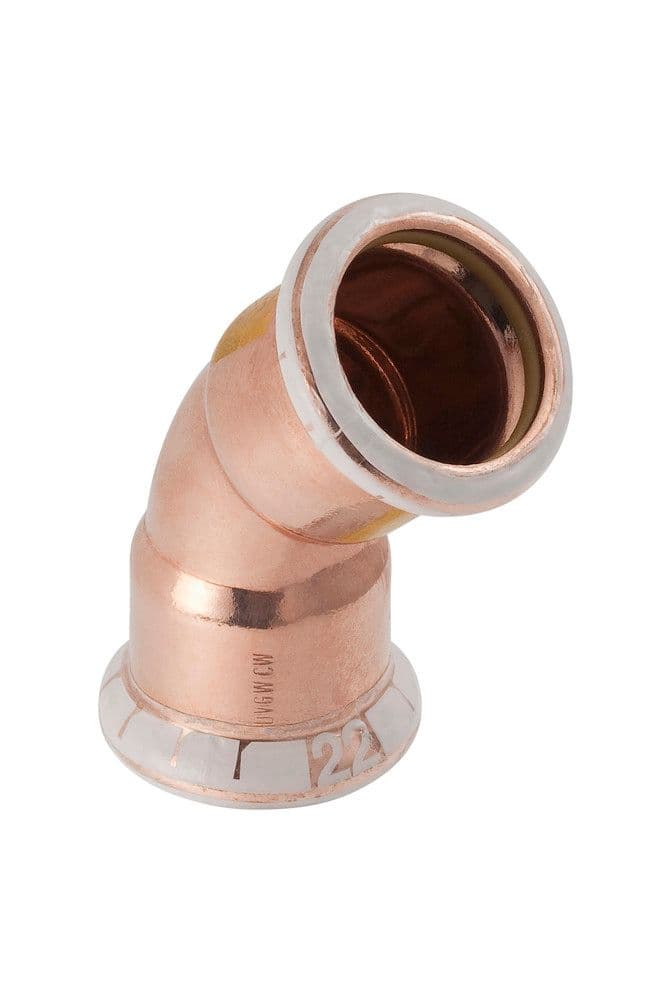 Geberit Mapress raccord sertir cuivre pour gaz coude 45° FF 42 vue 1